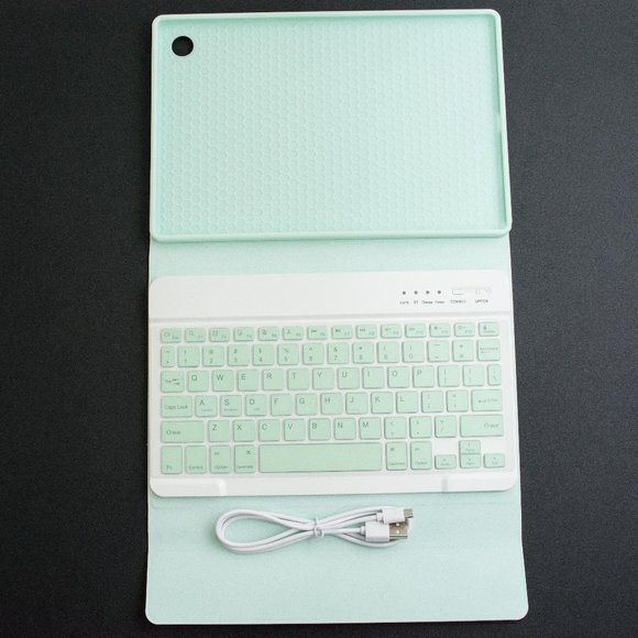 Mint Green 10.5 Tablet Case for Samsung Galaxy A8 with Keyboard - Picture 1 of 4
